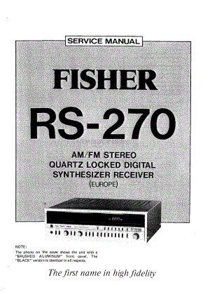 FisherRS270ServiceManual 电路原理图.pdf