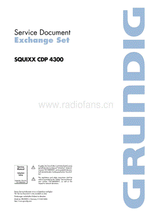 GrundigSQUIXXCDP4300 维修电路图、原理图.pdf