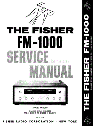 FisherFM1000ServiceManual 电路原理图.pdf