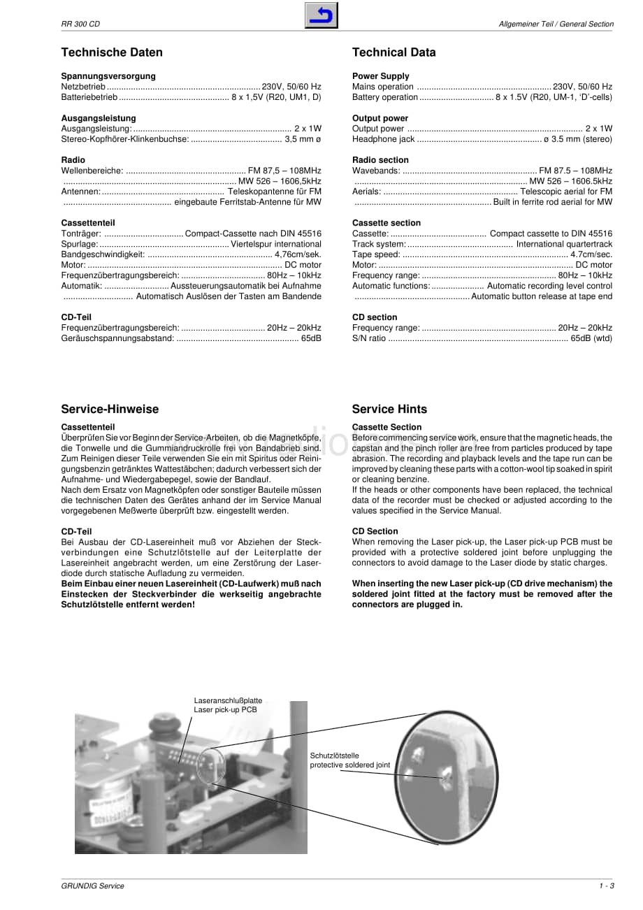 GrundigRR300CDServiceManual(1) 维修电路图、原理图.pdf_第3页