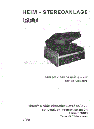 TelefunkenGranat516维修电路图、原理图.pdf