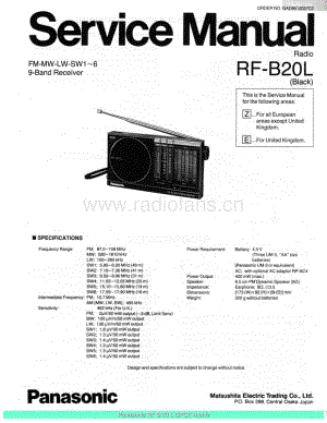 Panasonic_RF-B20L_sch 电路图 维修原理图.pdf