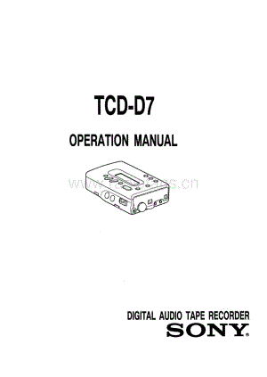 sony tcd d7 资料电路图 维修原理图.pdf