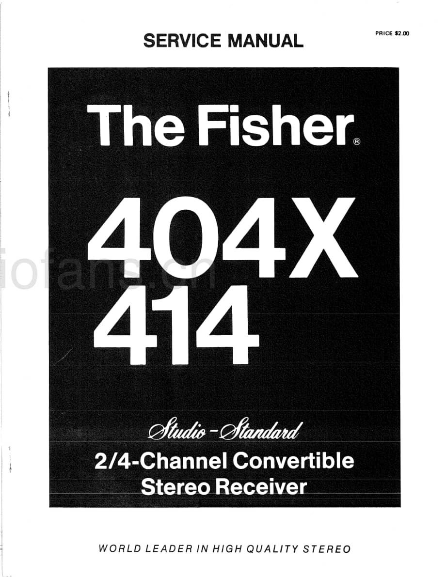 Fisher414ServiceManual 电路原理图.pdf_第1页