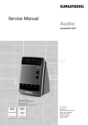 GrundigSonoclock910 维修电路图、原理图.pdf