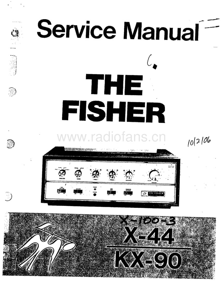 FisherX1003OwnersManual电路原理图 维修电路图 原理图.pdf_第1页