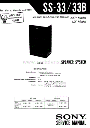 Sony_SS33 电路图 维修原理图.pdf