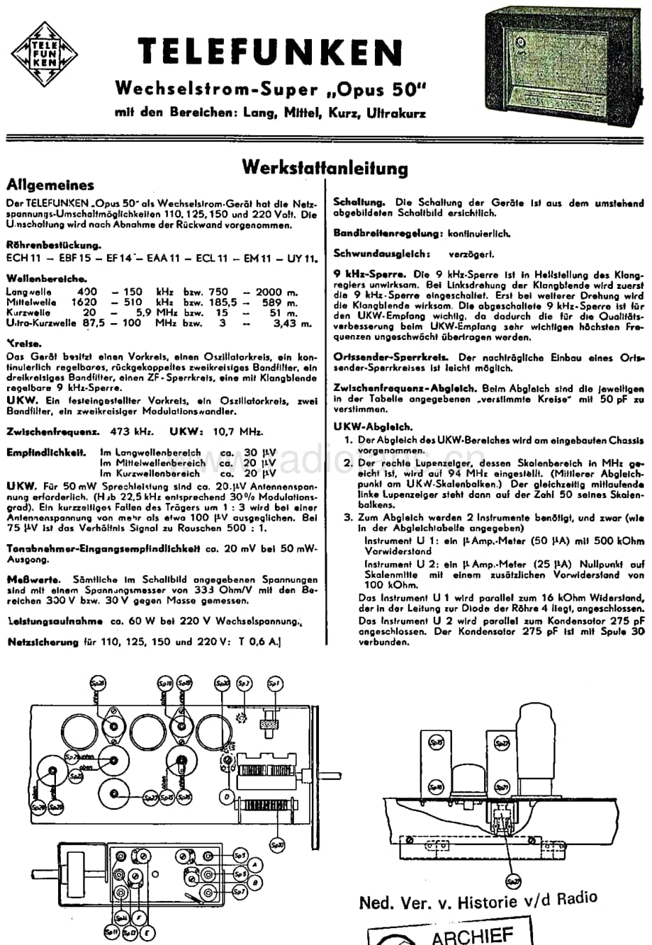 Telefunken_Opus50WUKW 维修电路图 原理图.pdf_第1页
