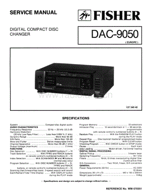FisherDAC9050Schematic电路原理图 维修电路图 原理图.pdf