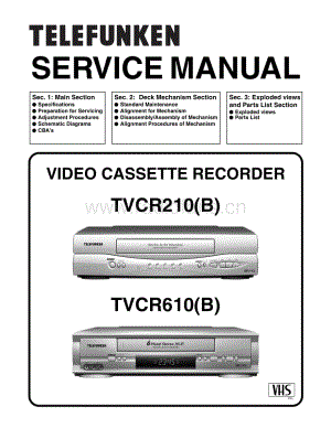 TelefunkenTVCR210ATVCR610A维修电路图、原理图.pdf