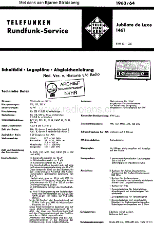 Telefunken_1461 维修电路图 原理图.pdf