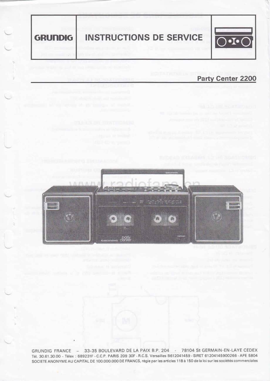 GrundigMV4PartyCenter2200 维修电路图、原理图.pdf_第1页