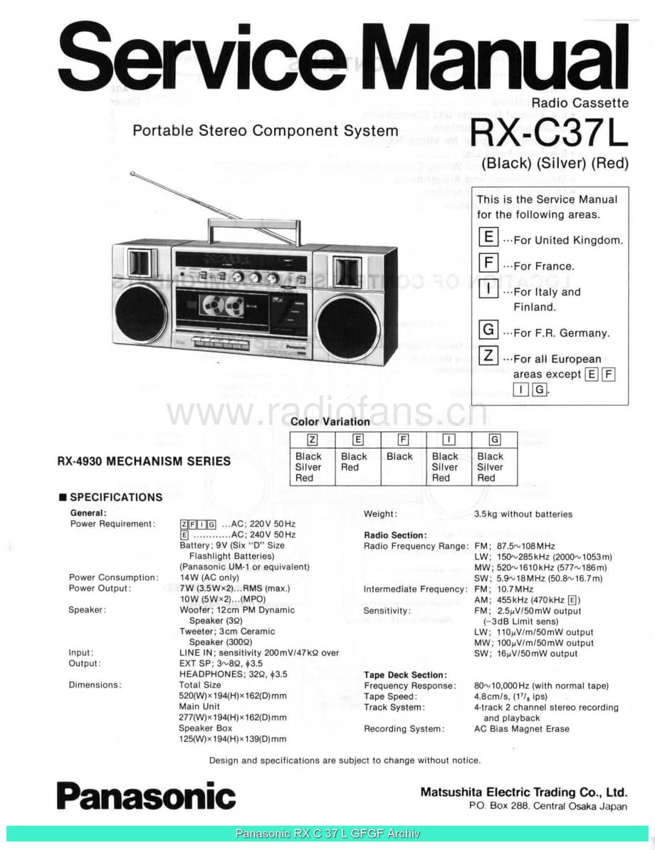 Panasonic_RX-C37L_sch 电路图 维修原理图.pdf_第1页