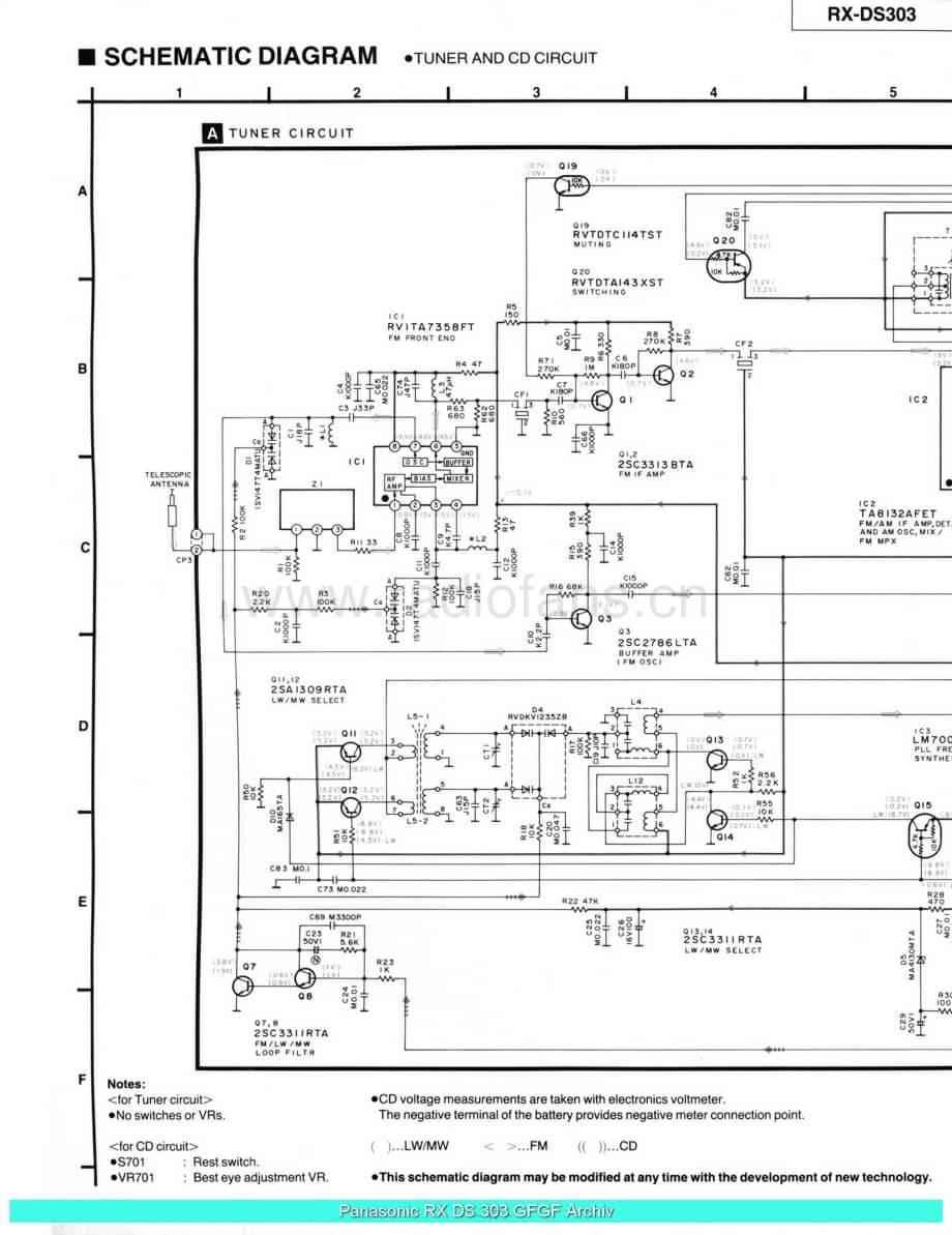 Panasonic_RX-DS303_sch 电路图 维修原理图.pdf_第2页