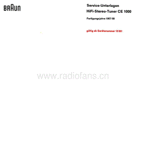 BraunCE1000ServiceManual电路原理图.pdf