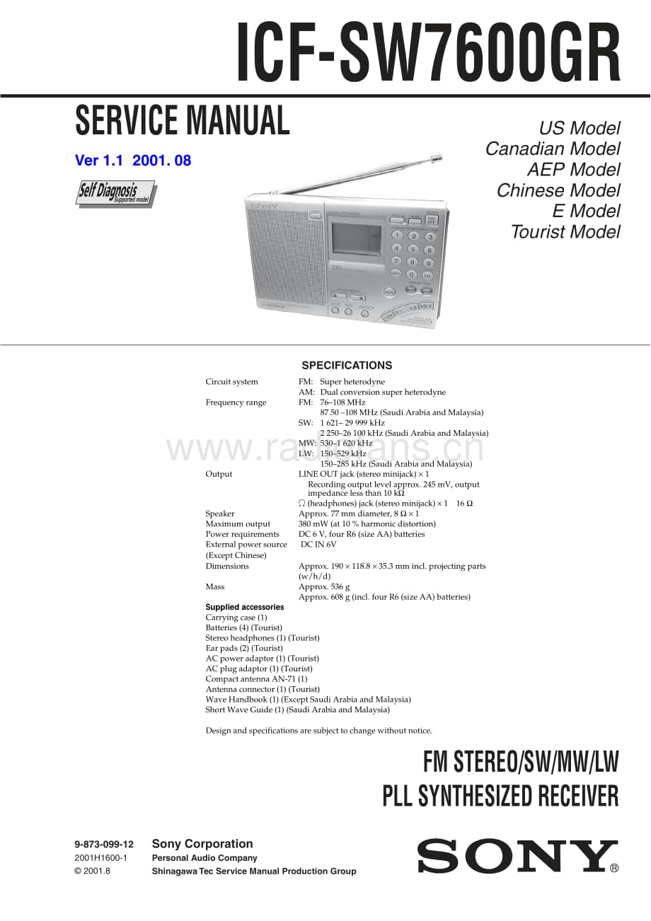 Sony_ICF-SW7600GR 电路图 维修原理图.pdf_第1页