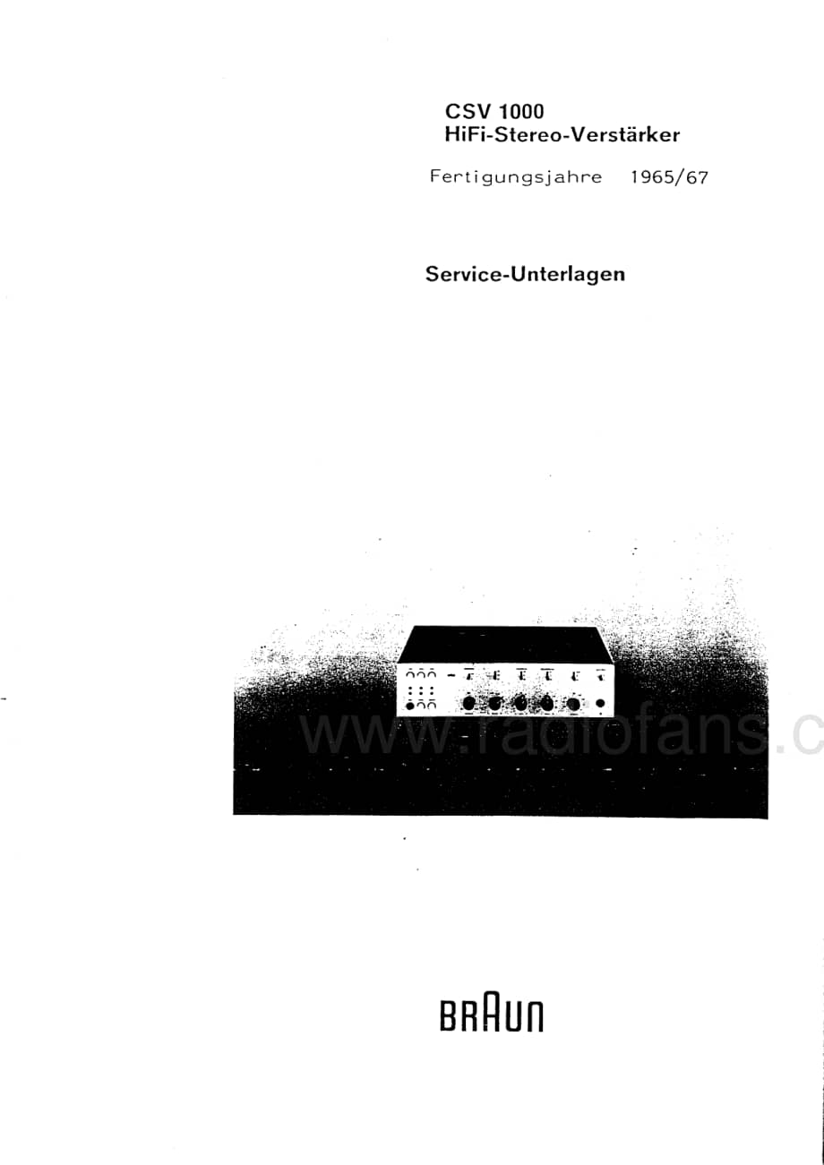 BraunCSV1000ServiceManual电路原理图.pdf_第1页