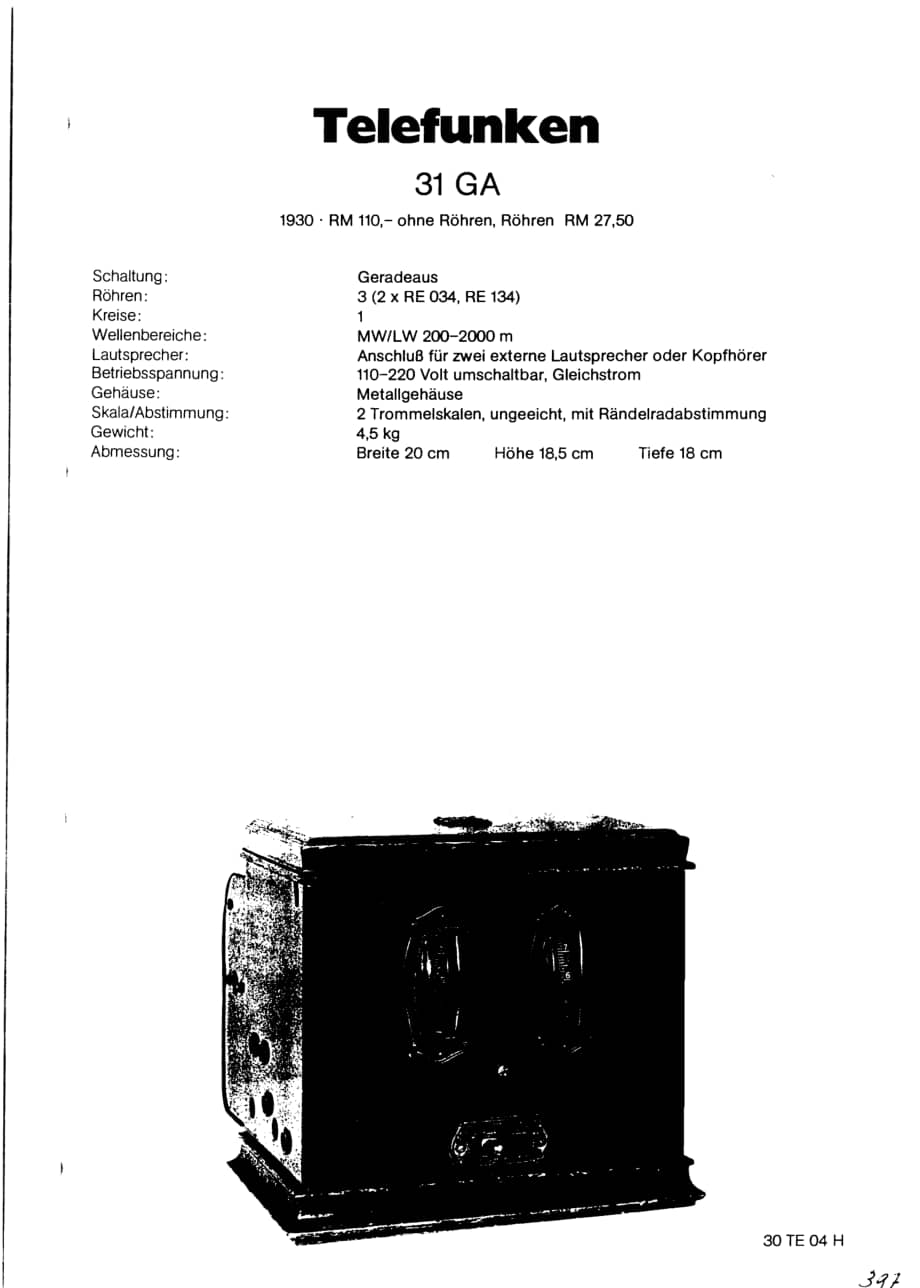 Telefunken31GA维修电路图、原理图.pdf_第1页