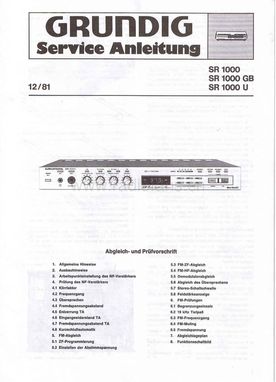 GrundigSR1000 维修电路图、原理图.pdf_第1页