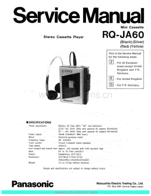 Panasonic_RQ-JA60_sch 电路图 维修原理图.pdf