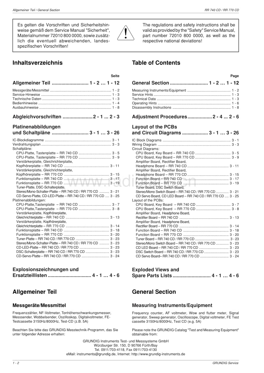 GrundigRR740CD 维修电路图、原理图.pdf_第2页