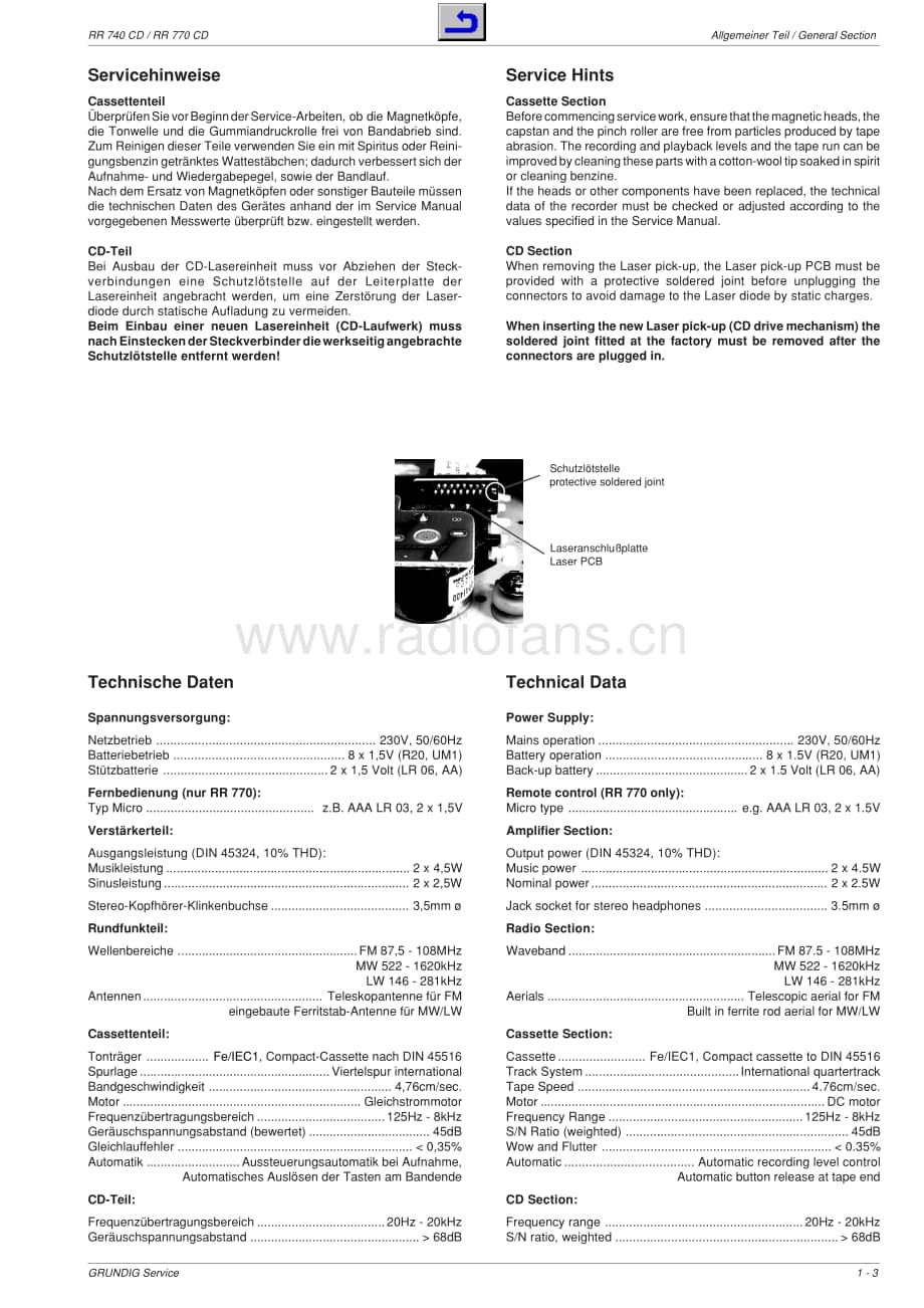 GrundigRR740CD 维修电路图、原理图.pdf_第3页
