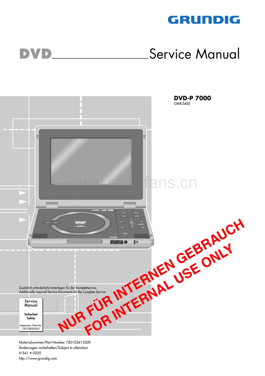GrundigDVDP7000 维修电路图、原理图.pdf_第1页