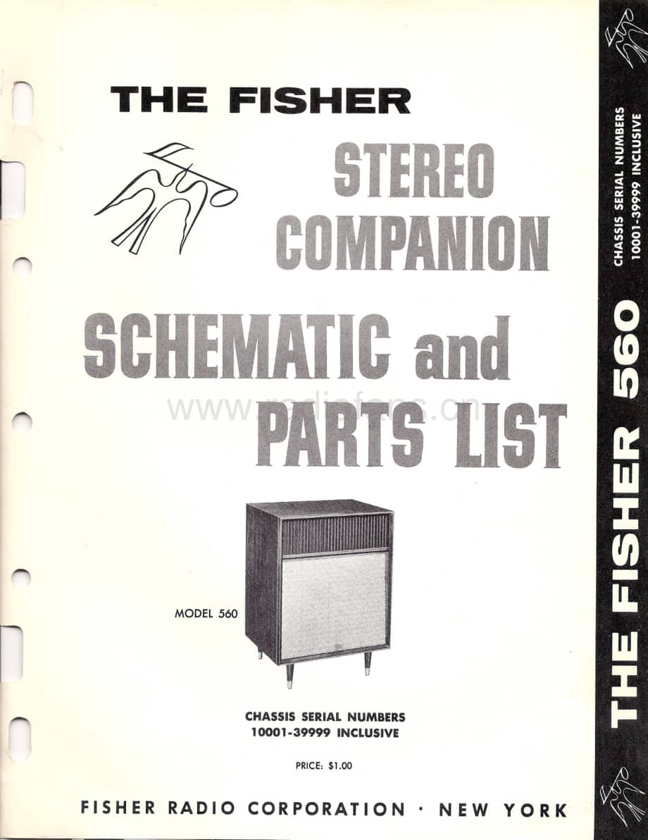 FisherSTEREOCOMPANION560ServiceManual 电路原理图.pdf_第1页