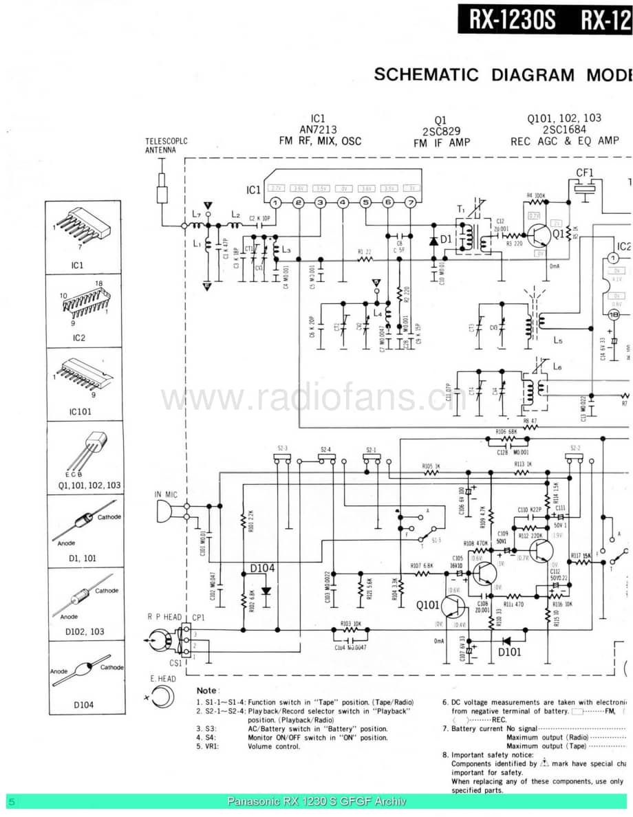 Panasonic_RX-1230S_sch 电路图 维修原理图.pdf_第2页