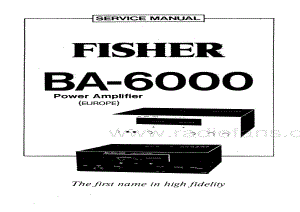 FisherBA6000ServiceManual 电路原理图.pdf