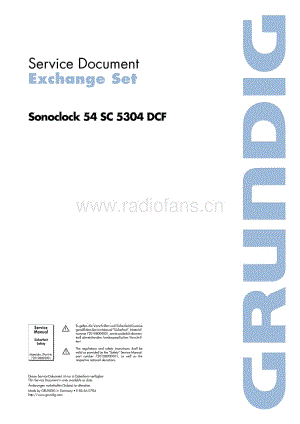 GrundigSonoclock54SC5304 维修电路图、原理图.pdf