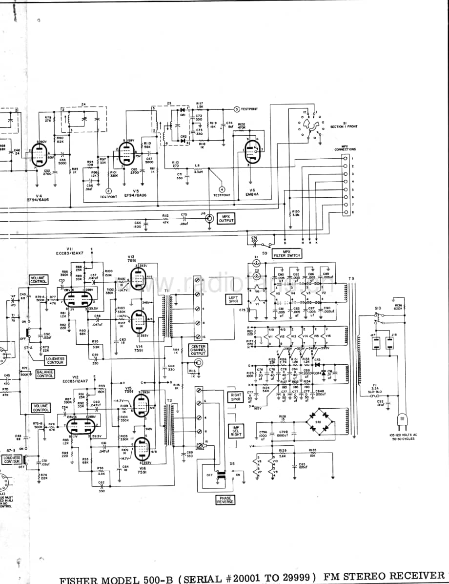 Fisher500BSchematic电路原理图 维修电路图 原理图.pdf_第1页