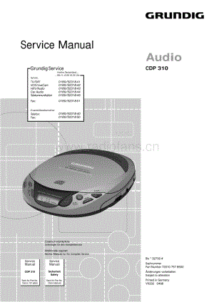 GrundigCDP310 维修电路图、原理图.pdf