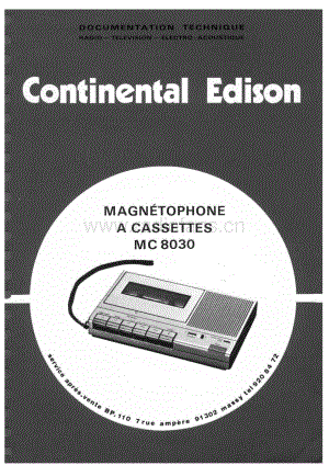 ContinentalEdisonMC8030 维修电路图 原理图.pdf
