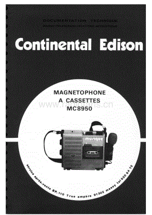 ContinentalEdisonMC8950 维修电路图 原理图.pdf
