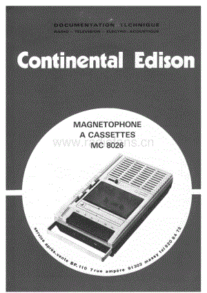 ContinentalEdisonMC8026 维修电路图 原理图.pdf