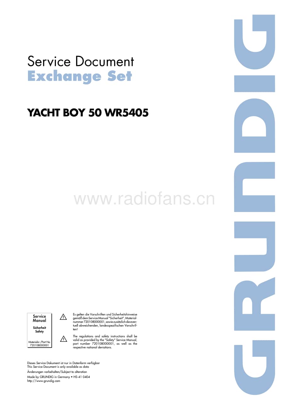 GrundigYachtBoy50WR5405 维修电路图、原理图.pdf_第1页