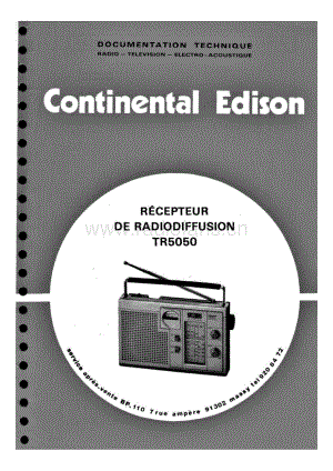 ContinentalEdisonTR5050 维修电路图 原理图.pdf