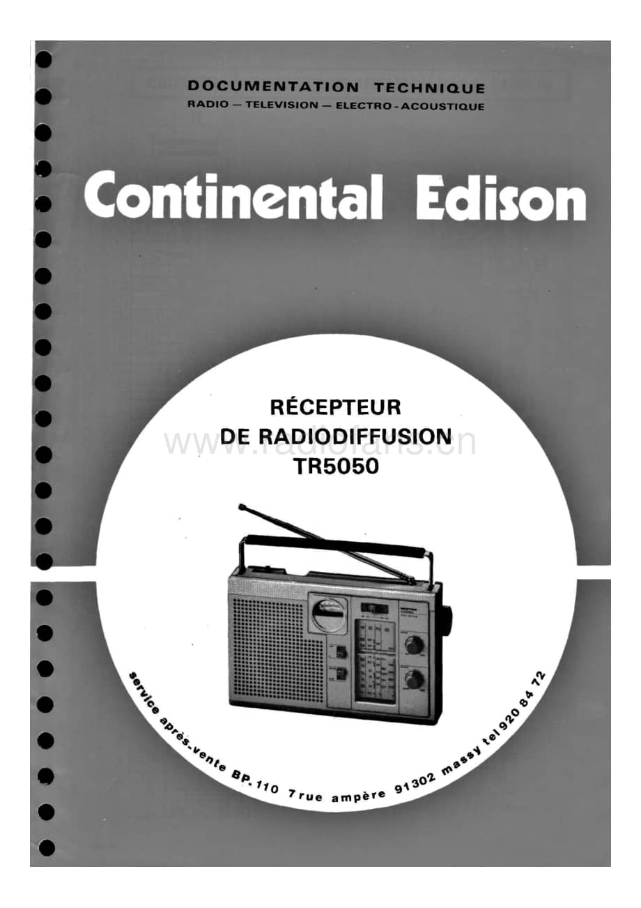 ContinentalEdisonTR5050 维修电路图 原理图.pdf_第1页