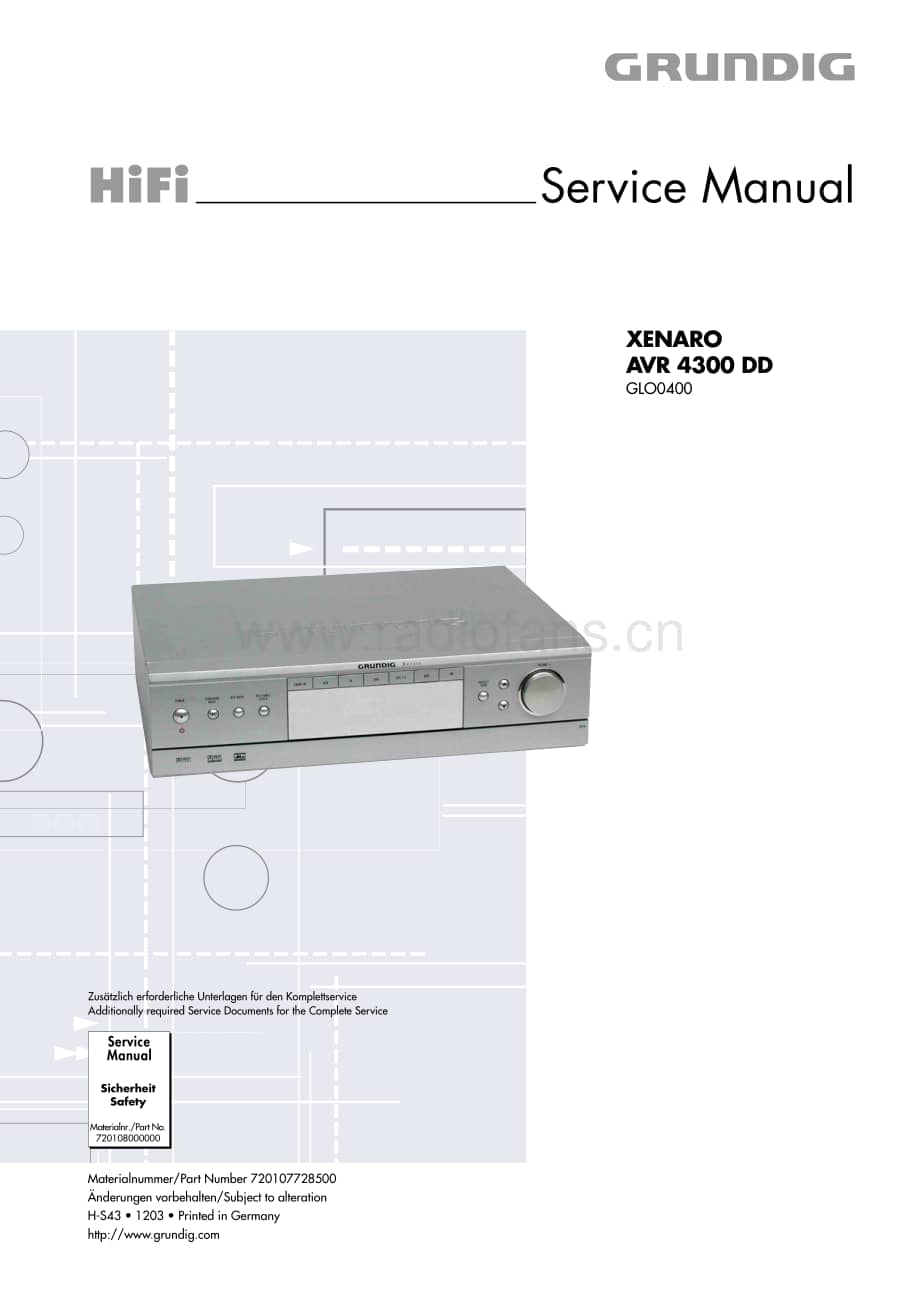 GrundigXenaroAVR4300DD 维修电路图、原理图.pdf_第1页
