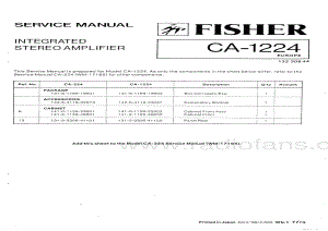 FisherCA224ServiceManual 电路原理图.pdf