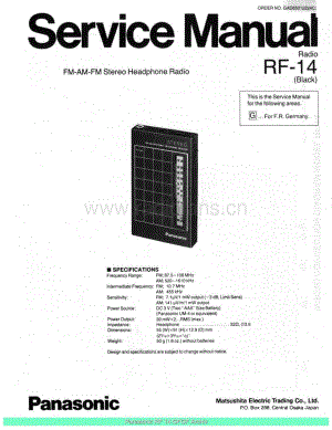 Panasonic_RF-14_sch 电路图 维修原理图.pdf