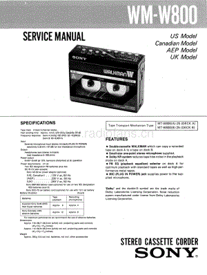 SONYWM-W800电路图 维修原理图.pdf
