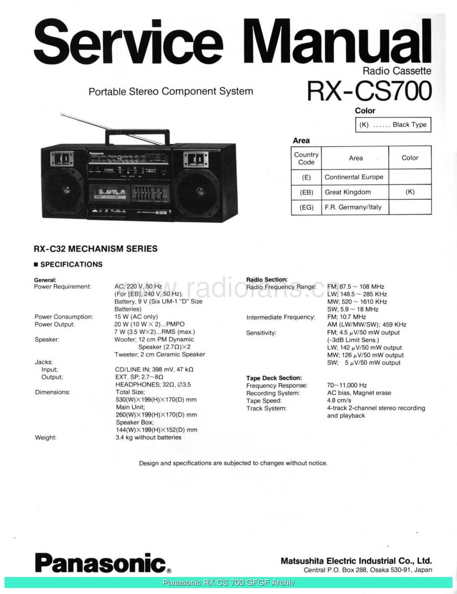 Panasonic_RX-CS700_sch 电路图 维修原理图.pdf_第1页