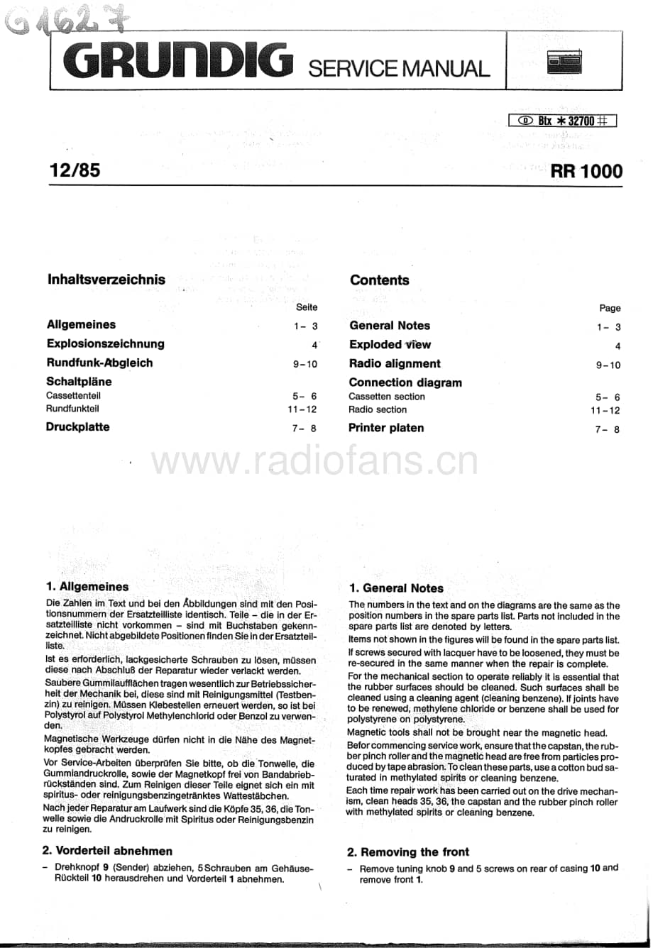 GrundigRR1000 维修电路图、原理图.pdf_第1页