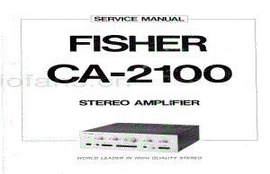 FisherCA2100ServiceManual 电路原理图.pdf