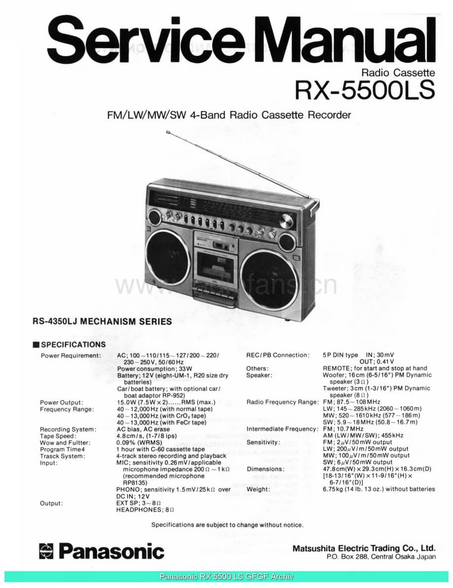 Panasonic_RX-5500LS_sch 电路图 维修原理图.pdf_第1页