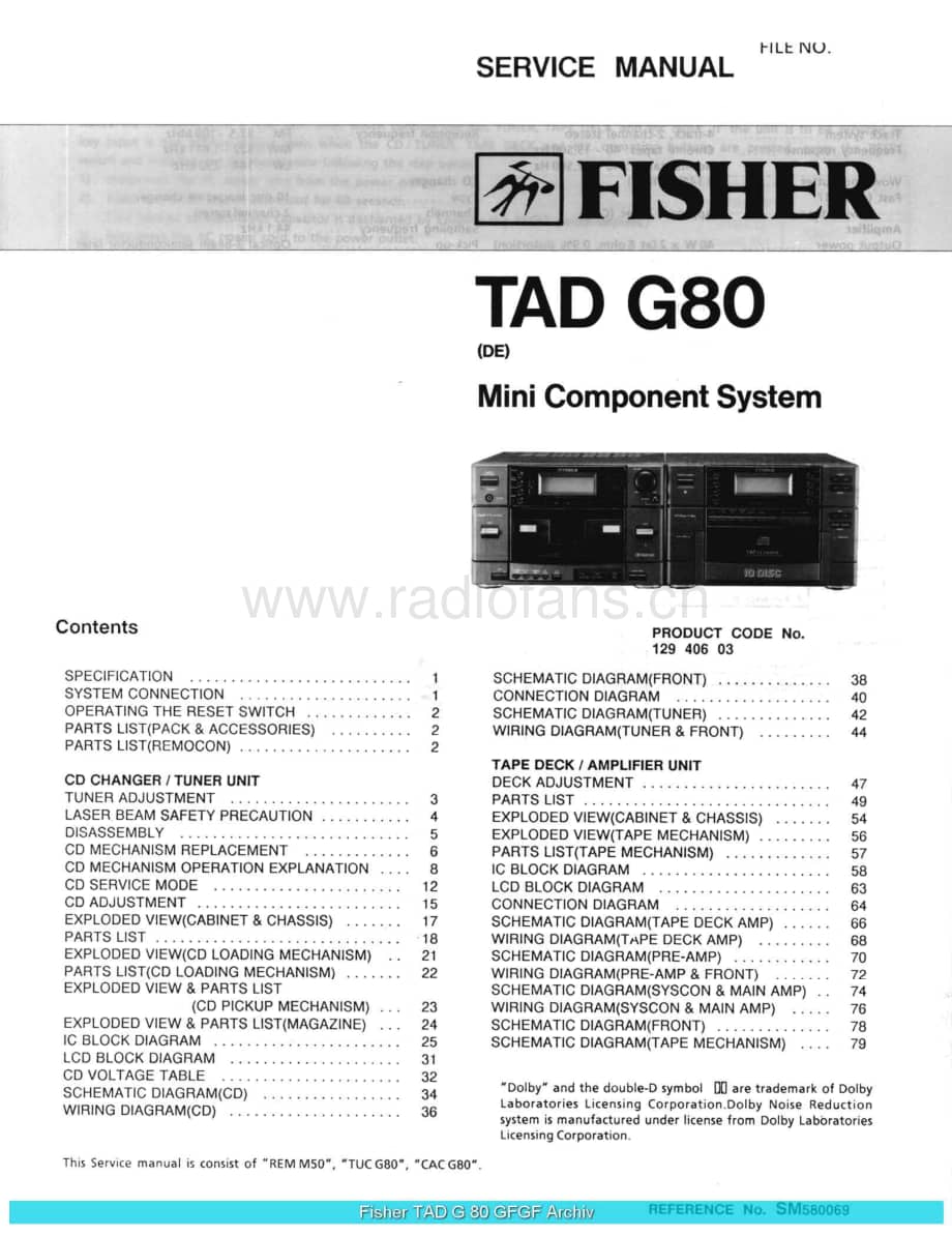 FisherTADG80ServiceManual 电路原理图.pdf_第1页
