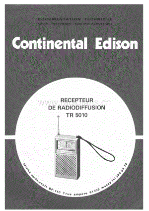 ContinentalEdisonTR5010 维修电路图 原理图.pdf