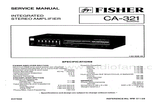 FisherCA321ServiceManual 电路原理图.pdf